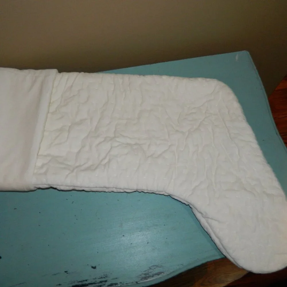 Pottery Barn Channel Quilted Velvet Stocking 